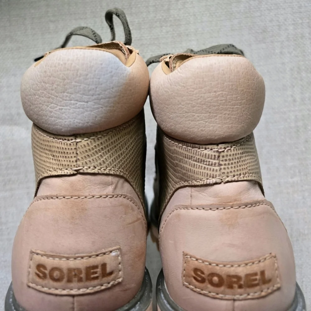 SOREL Lennox Hiker Waterproof Leather Boot Canoe Tan 8.5
